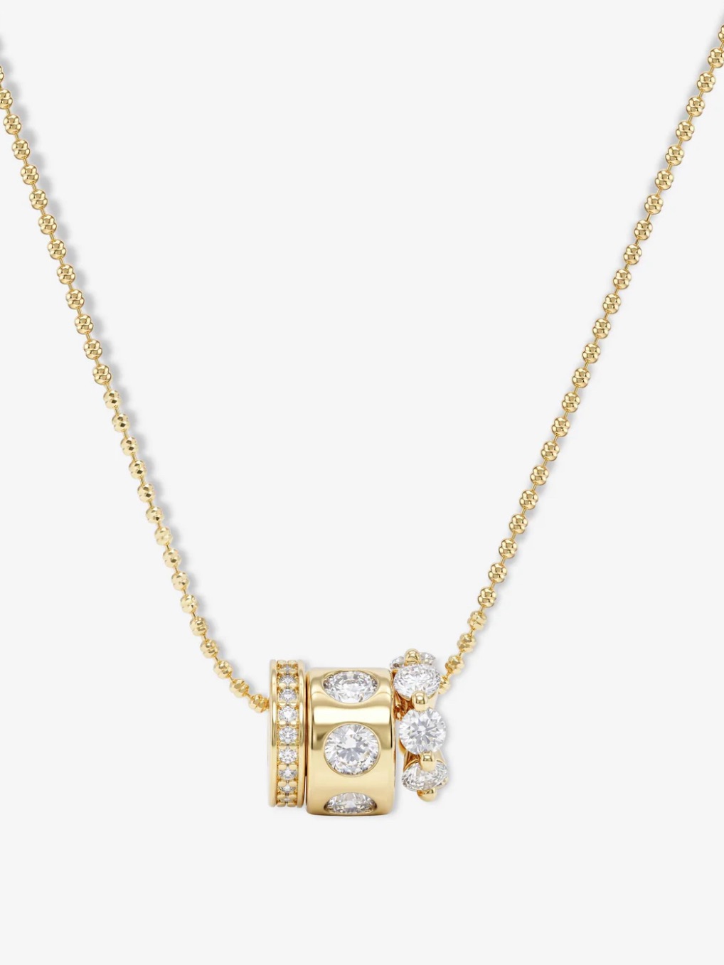 Ashley Topanga Necklace- Gold|White Diamondettes